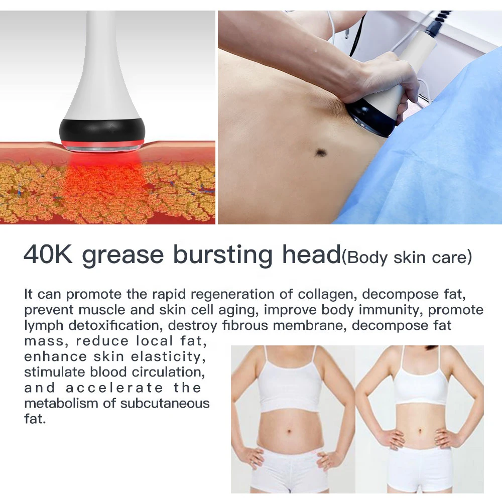 40K Ultrasonic Cavitation เครื่อง radiofrecuencia corporal Facial Lifting Body Slimming ความงามนวดผิวลดน้ําหนักเครื่อง