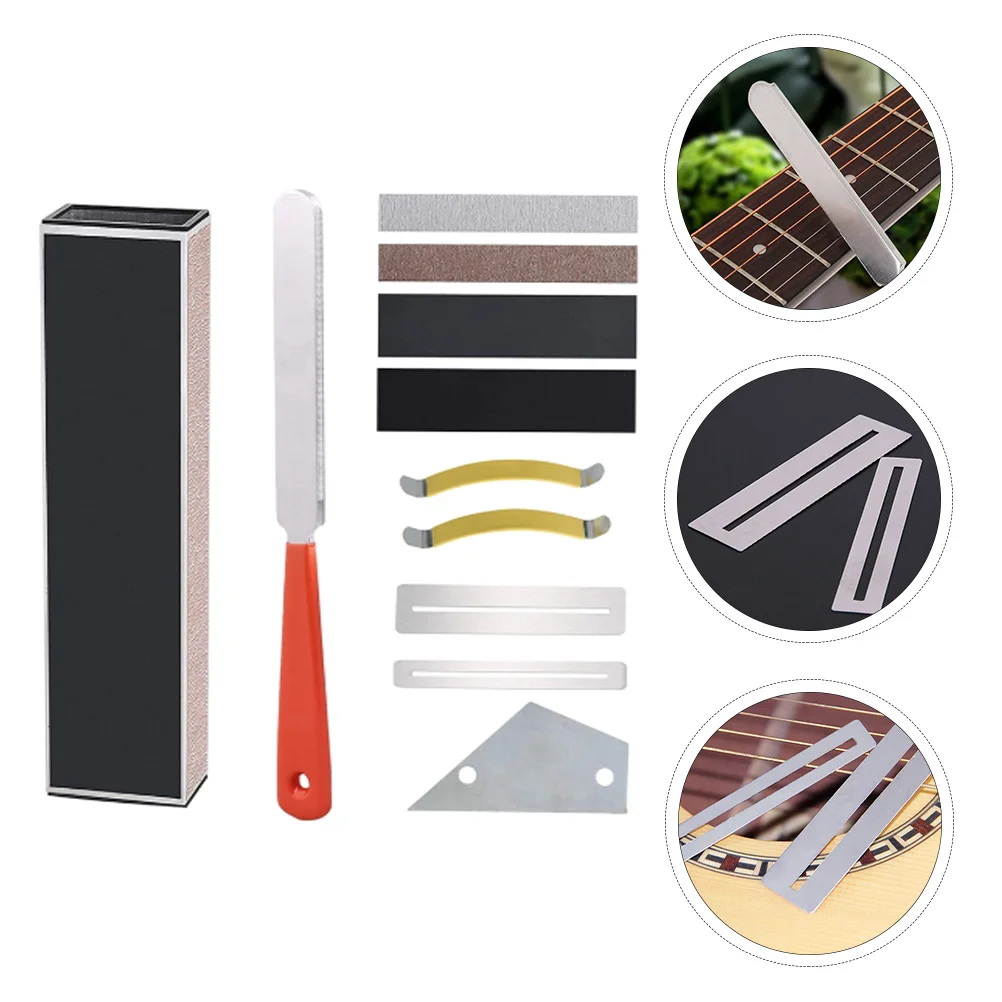 

Fret Guitar Tool Set Finger Board Luthier Fingerboard Nut Files Stainless Steel Repair