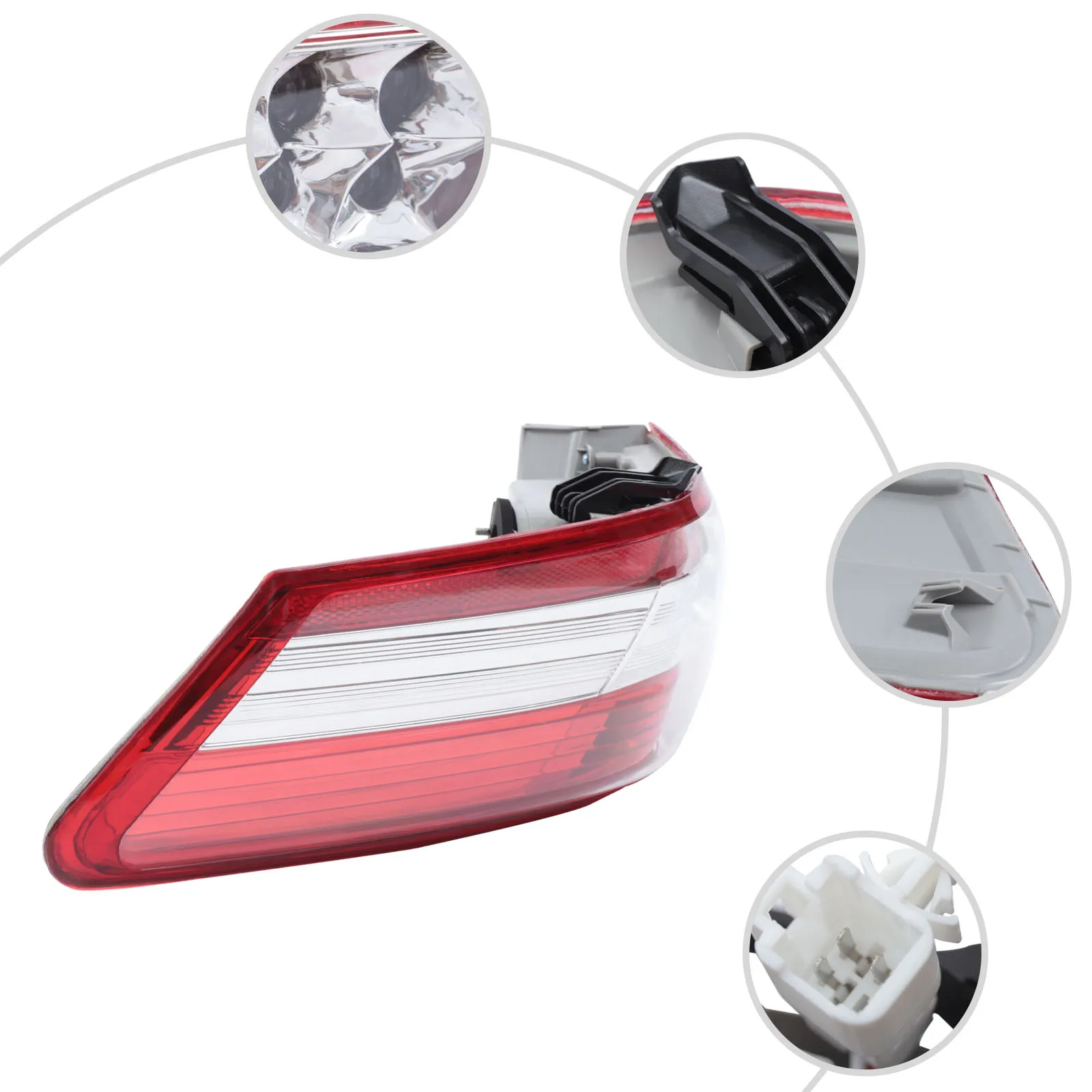 مصباح جانبي للراكب الأيمن ، مصباح فرامل متين يناسب الذيل ، تويوتا كامري XLE SE LE LE ، مصباح خلفي خلفي