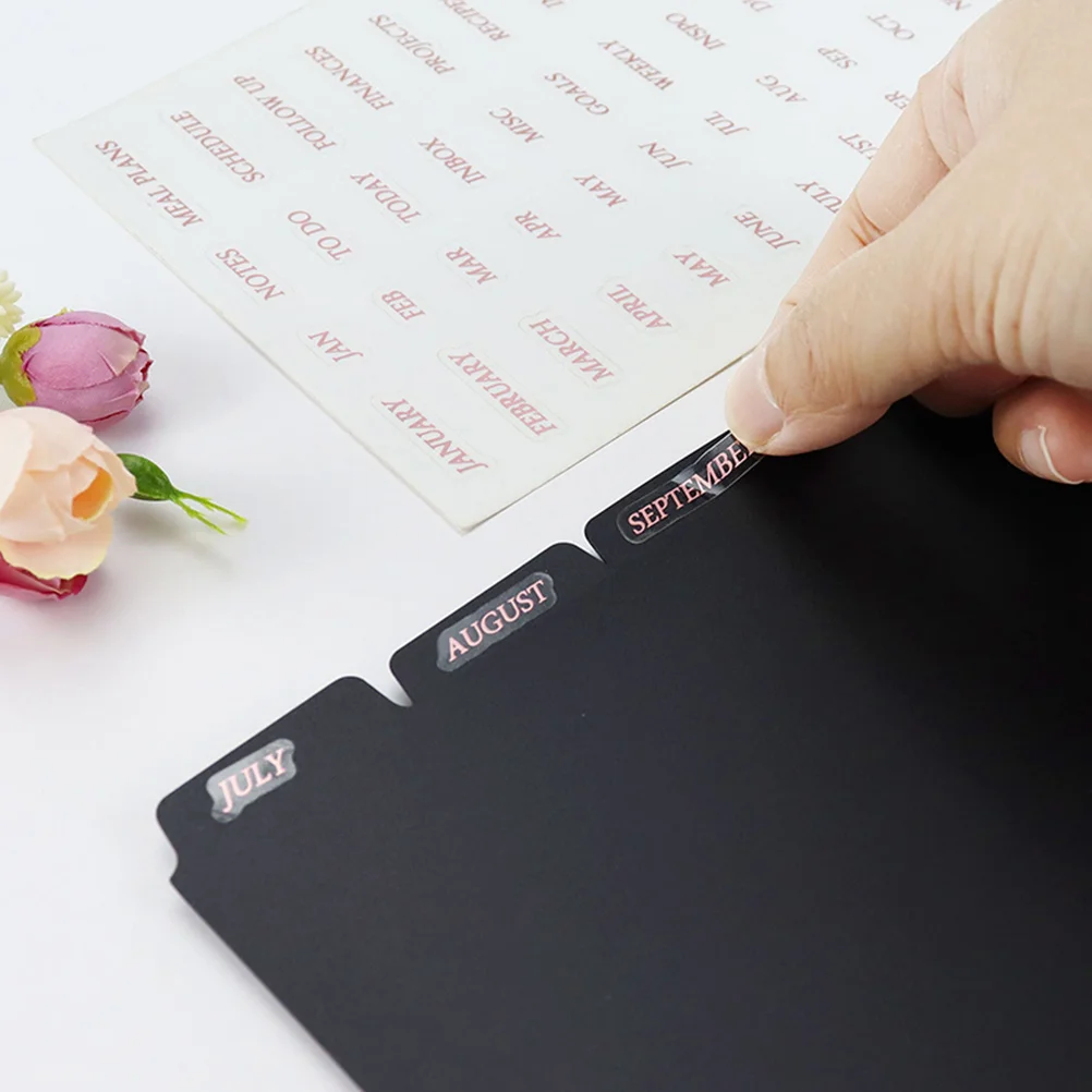 

6pcs A5 Plastic Binder Dividers Colored Page Markers Detachable Notepad Divider Tabs Pp Material For Notebooks Journals