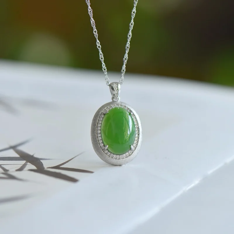 

Новый кулон из натурального нефрита Хэтиан в форме когтя, с позолотой из матового серебра 925 пробы