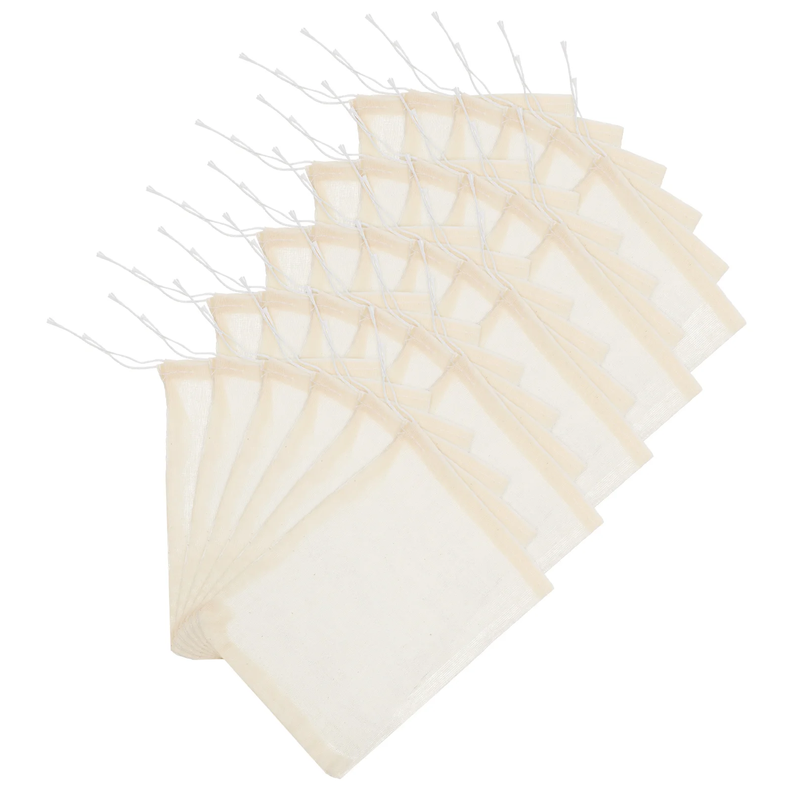 

30Pcs Gauze Traditional Drawstrings for Boiling Tea Decoction Herbal Soup Residue Separation Reusable DIY Fillable Tea Filter