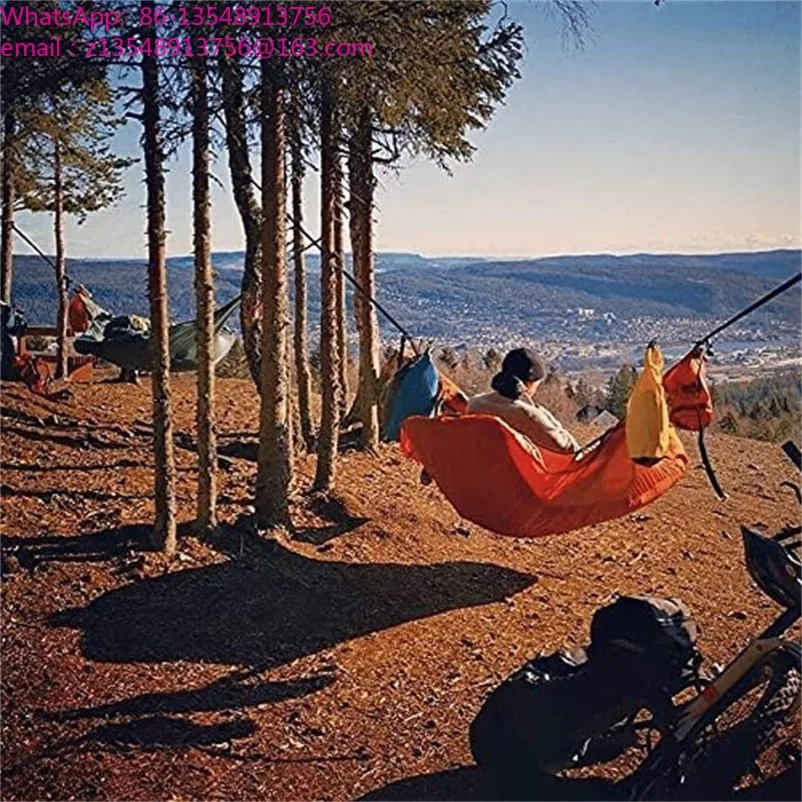 Outdoor Survival Portable Single Hammock Anti-tear Anti-mosquito Lying Flat