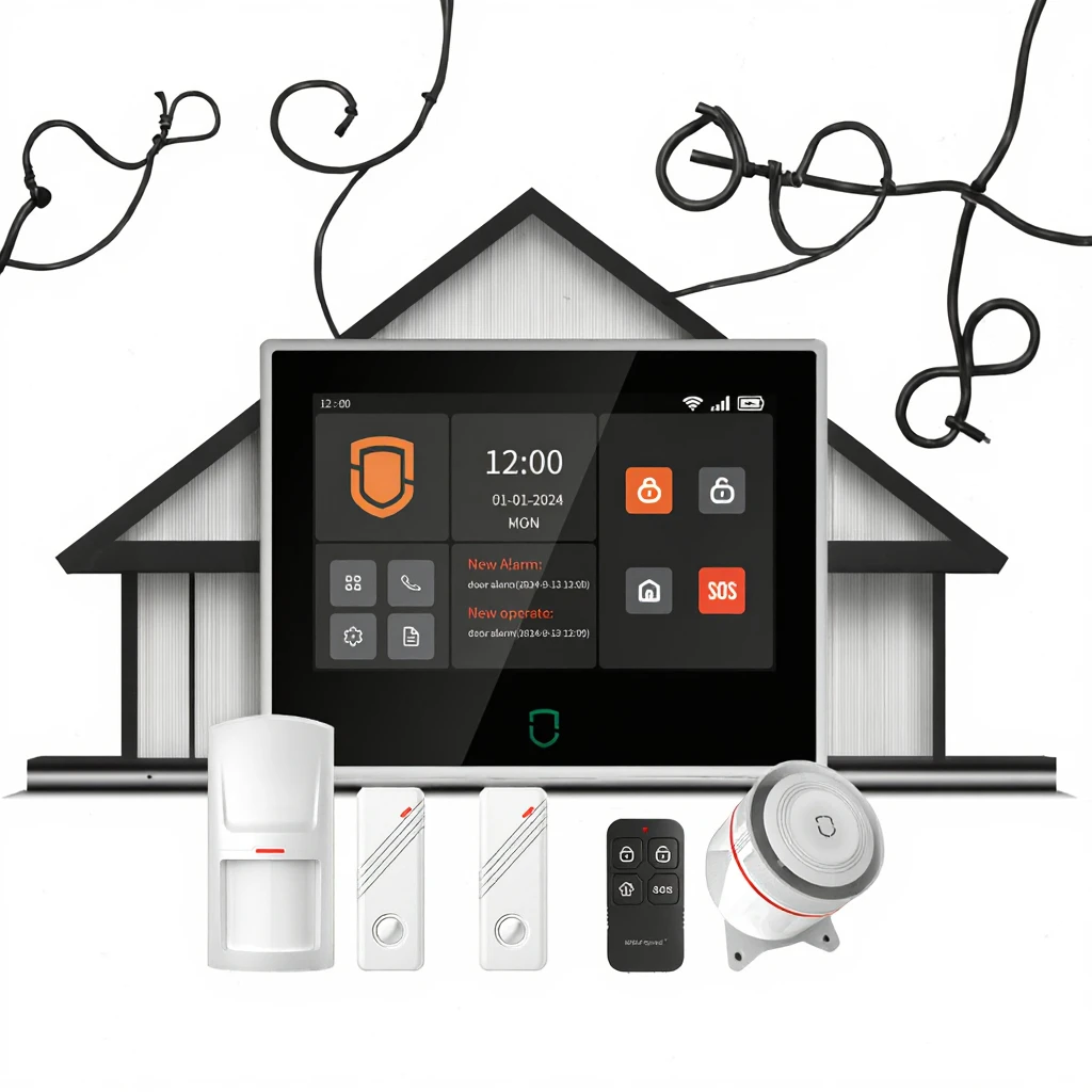 7inch 4G  Motion Sensor Smart Life Security Alarm HORN 100-200m Detection Range App Remote Control Easy