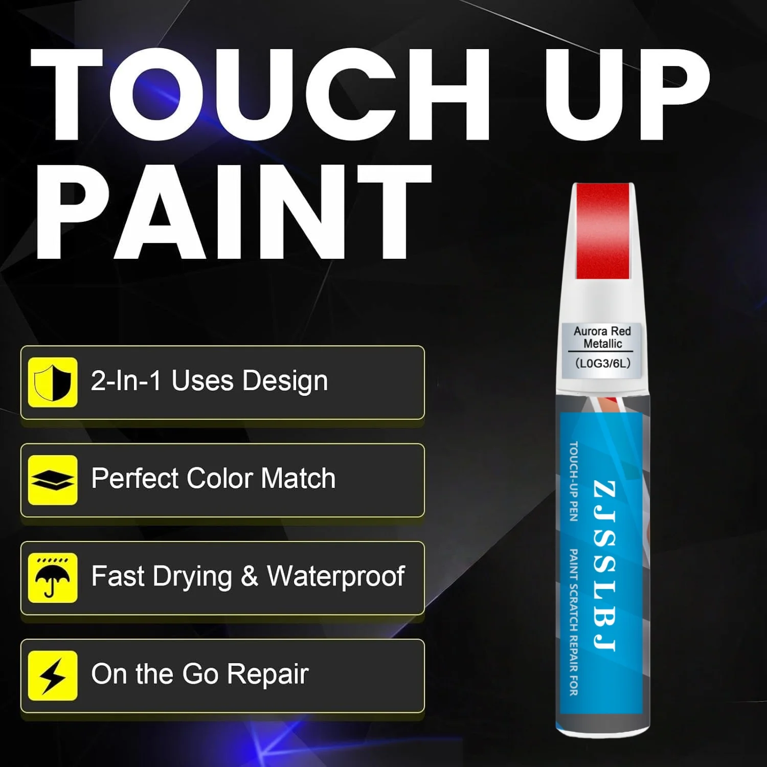L0G3/6L Aurora Red Metallic Touch Up Paint Compatible with Volkswagen Exact Match 2 in 1 Touch up Paint for Chips and Nicks Repa