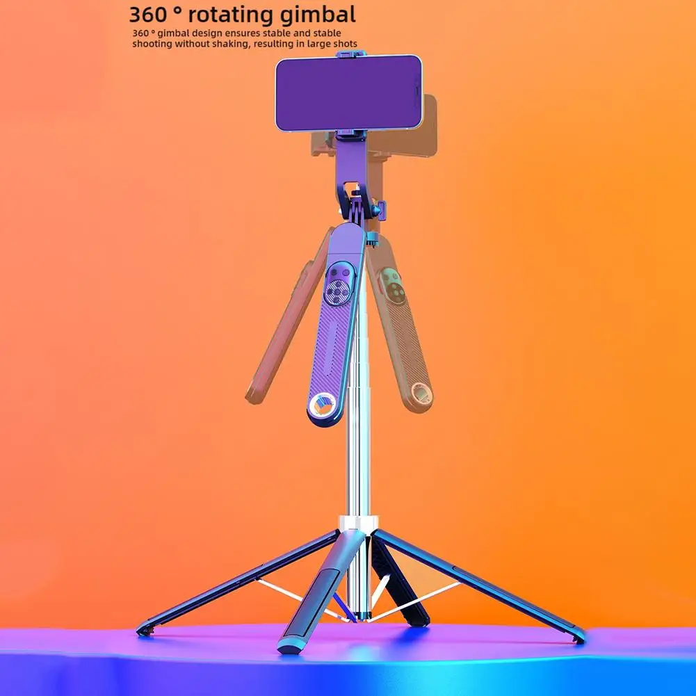 Selfie Stick 1.8M Pan-Tilt Anti-Shaking Camera Stabilizer Automatic Balance Selfie Stick Tripod with Bluetooth Remote