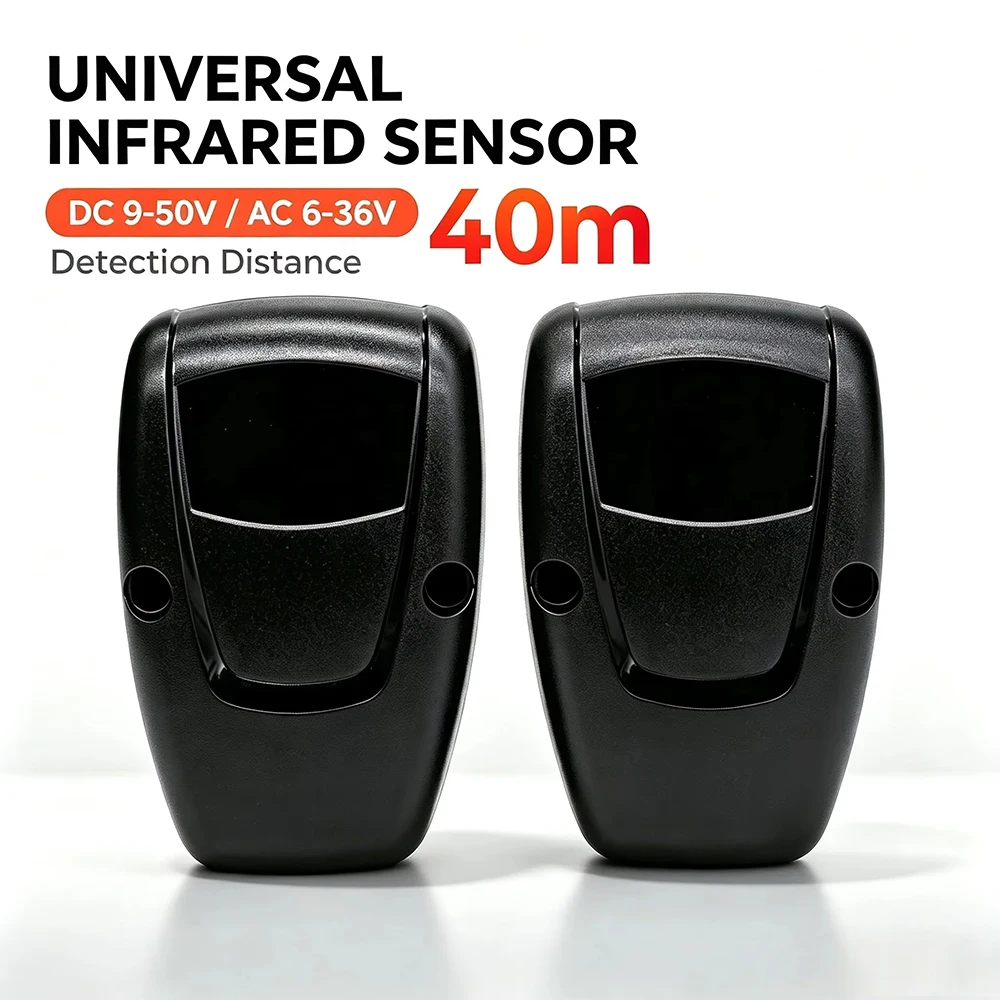 Universal Infrared Safety Sensor DC 9‑50V AC 6‑36V Photocell Infrared Detector For Barrier Gate Swing Sliding Garage Door Opener