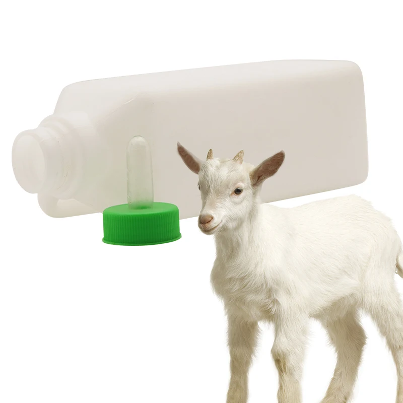 850ml Calf And Sheep Milk Bottle Material Plastic Animal Weaning Silicone Nipple Goat Feeder Water Dispenser Feeding Supplies To