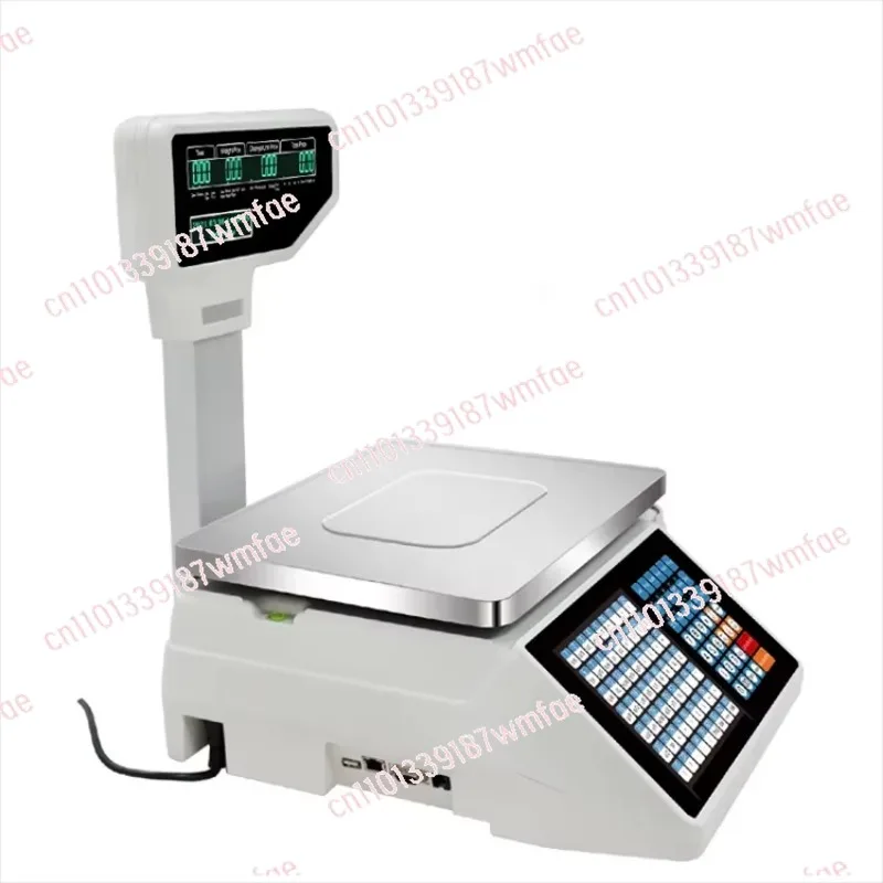 Weighing electronic digital scale with barcode printer for price calculation label printing scale supermarket retail