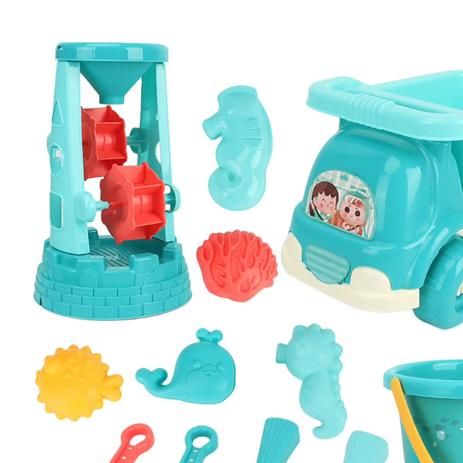 Jouet de sable de plage, jouet de bain pour enfants, 13 pièces, outils de jeu d'eau Montessori, plage