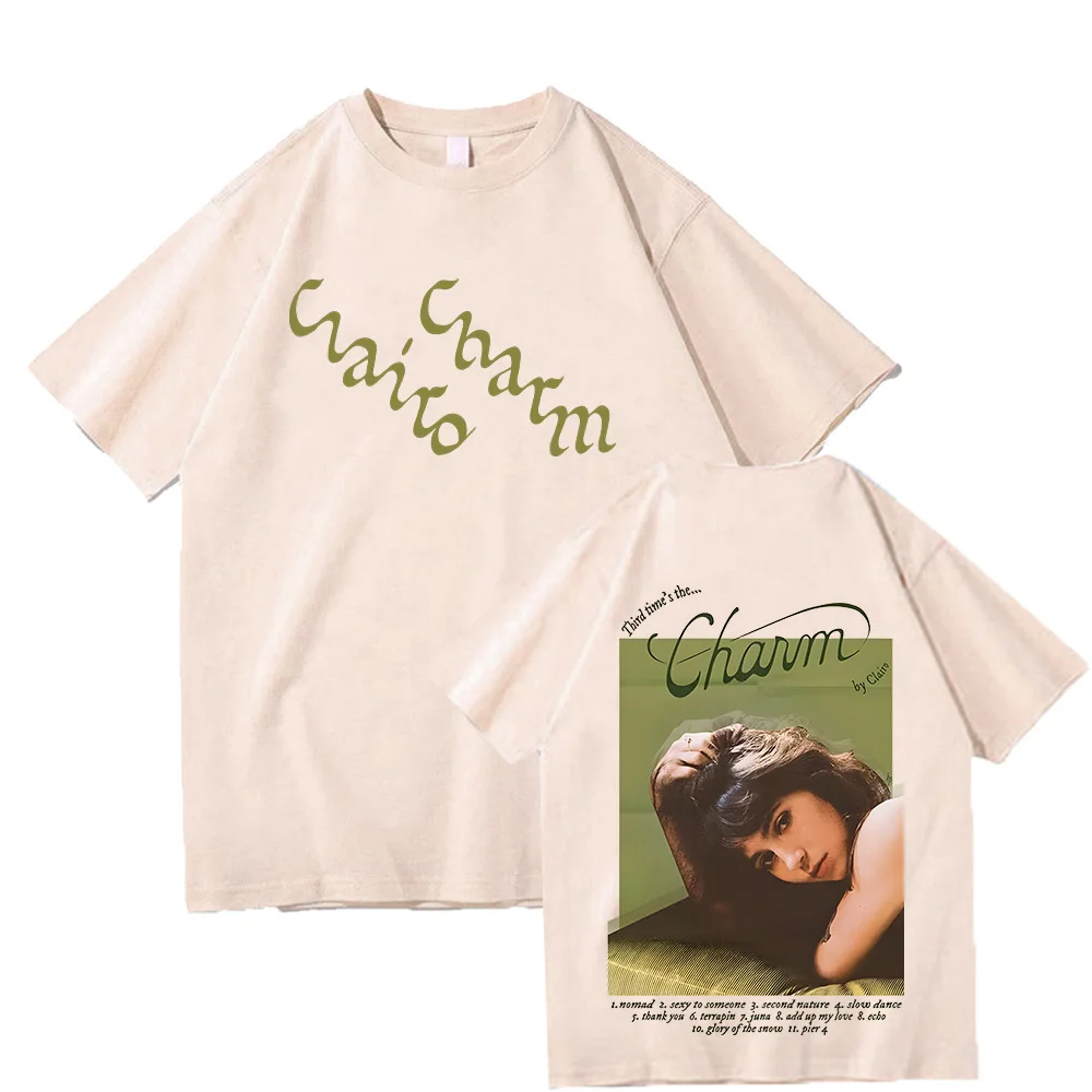 Camisetas de algodón con encanto de Clairo, camisetas Unisex de gran tamaño Arajuku HipHop, ropa de regalo para fanáticos de la música Popular, camiseta de manga corta de verano