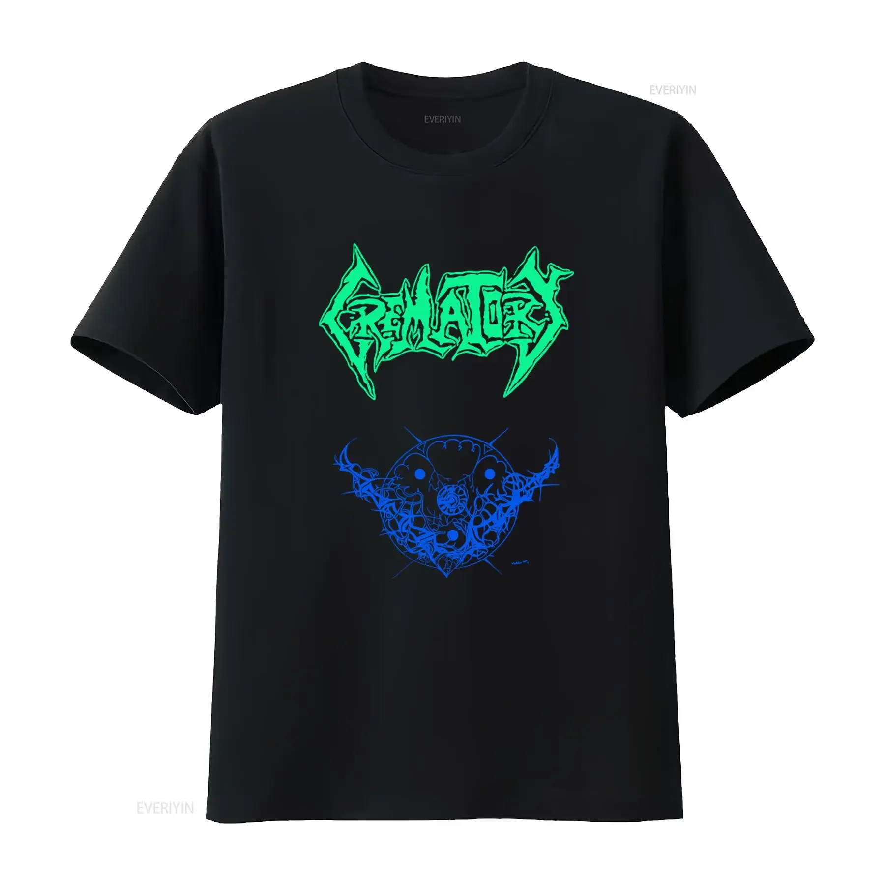 CREMATORY 1991 End of Life Vintage Metal T shirt Black Band  vintage Washed fashion Unisex Soft graphic streetwear
