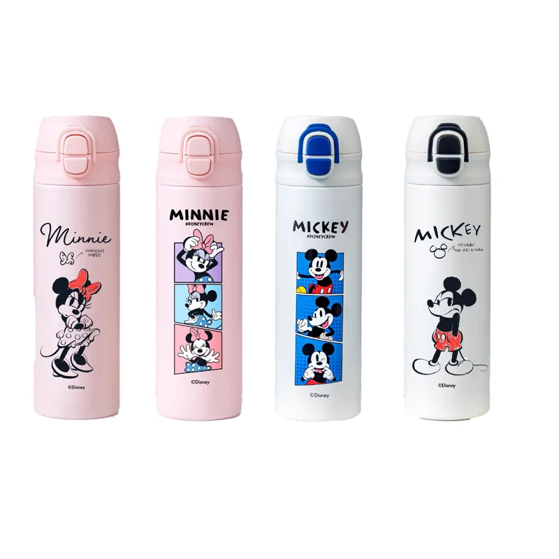 

500 мл фирменная детская изолированная чашка Disney 2025 Co для учащихся начальной школы, большая емкость и удобная для переноски соломенная чашка