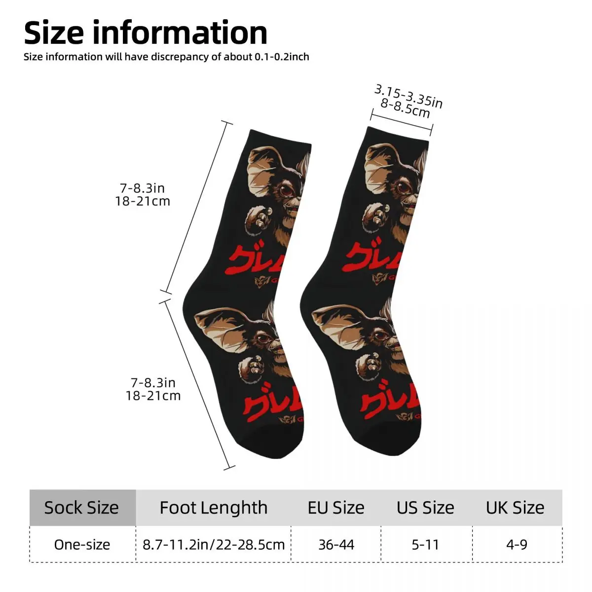 Gremlin-s Mogwai Socks Hiking 3D Print Boy Girls Mid-calf Sock