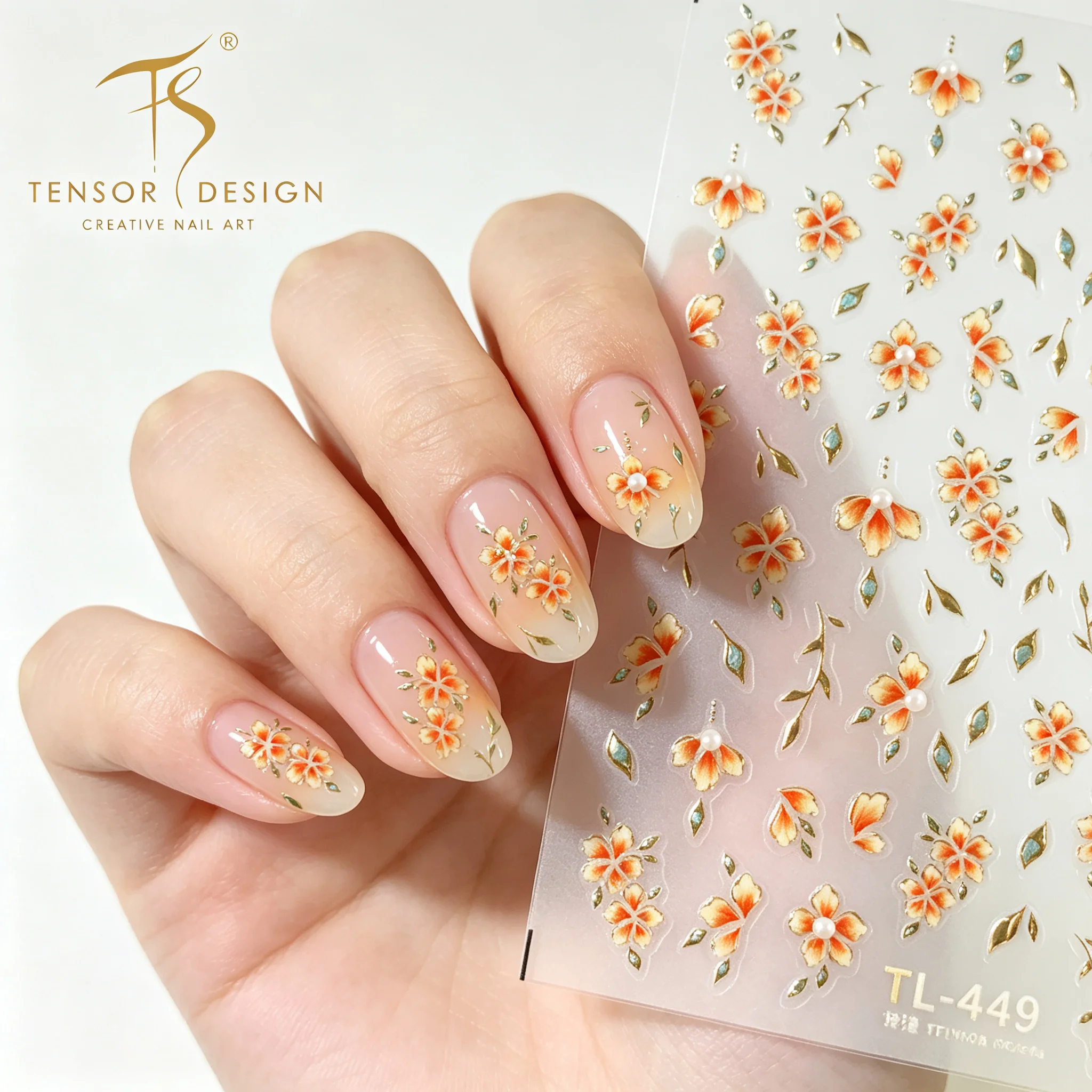 Nail Art Elegan - ملصقات أظافر تينسور نيل بتصميم أوراق
