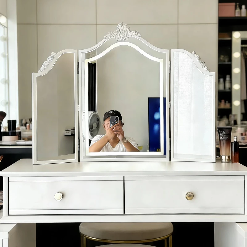 Led Extender Mirror Decor Retro Universal Classic Standing Art Mirror Decor Bedroom Makeup Custom Lustro Home Decor Living Room