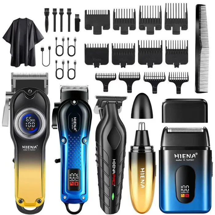 5 Pieces Set Hair Clippers For Man Professional Cordless Hair Trimmer Kit USB Fast Charing Electric Oil Head Haircut Machine