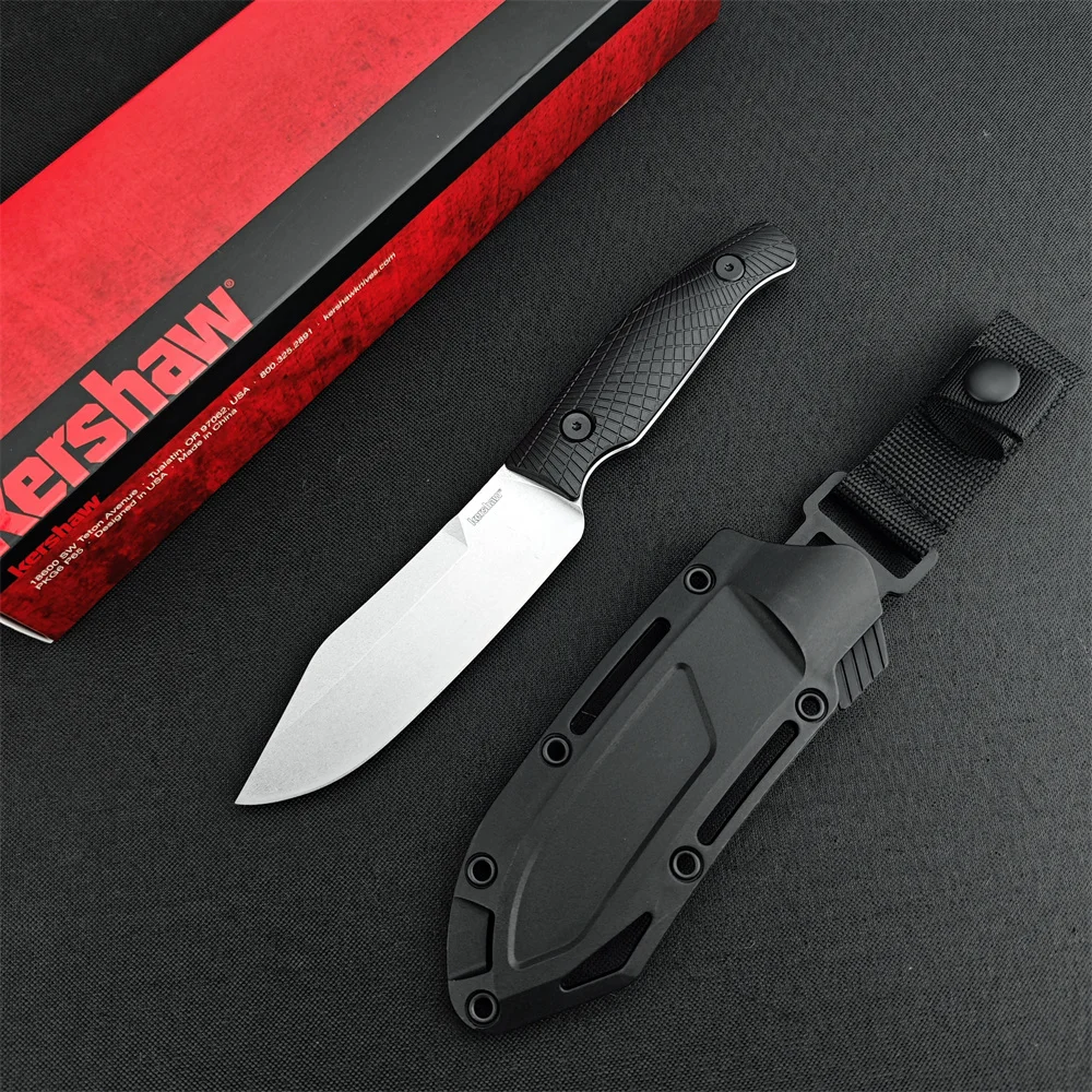 NEW KS 1083 Fixed Blade Knife D2 Blade Nylon Fiber Handle High Quality Knife Outdoor EDC Survival Camping Hiking Hunting Tool