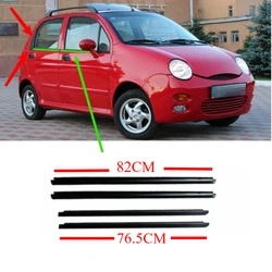 4 Pieces Outside Window Glass Rubber for Chery QQ Hatchback Black Moulding Sealing for QQ3 2004-2012 Weather Strip Not for Sedan