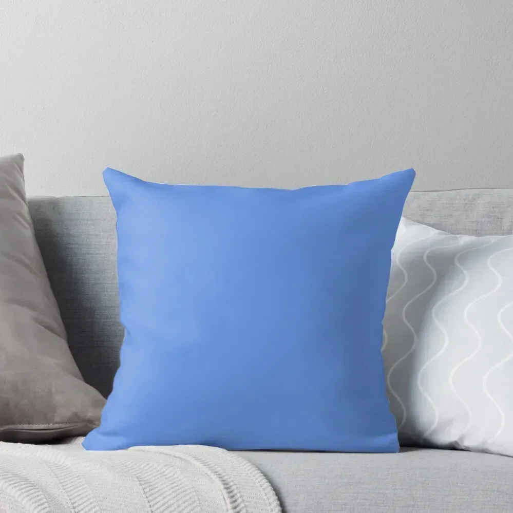 

PLAIN SOLID CORNFLOWER BLUE - ONE OF THE MANY SHADES OF BLUE BY OZCUSHIONS Throw Pillow Luxury Pillow Cover pillow