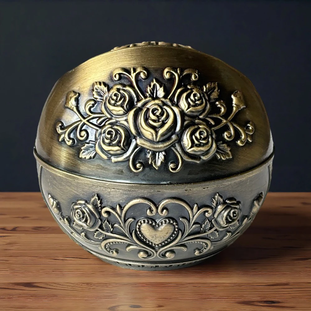 Neue Retro Aschenbecher Mit Deckel Kreative Metall Haushalt Aschenbecher Hause Dekoration Anti-fliegen Asche Anti-rauch Aschenbecher Hause dekoration – Detail 5