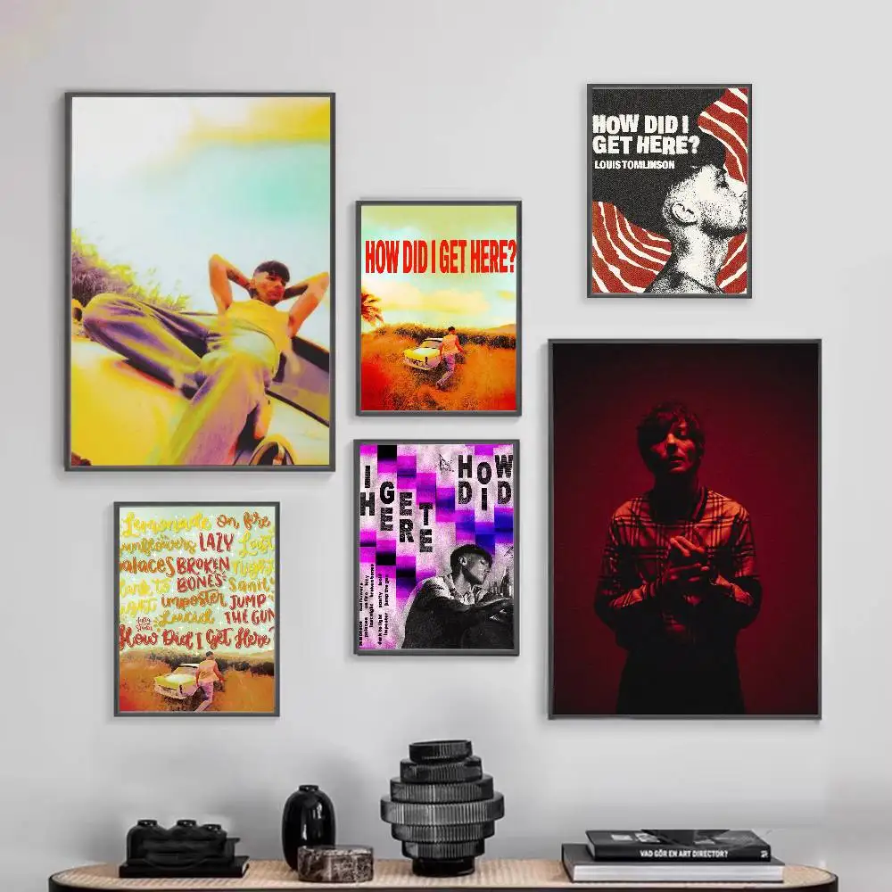 

L-Louis T-Tomlinson How Did I Get Here Poster HD Quality Wall Art Retro Posters For Home Room Wall Decor Self Adhesive