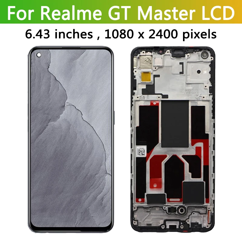 Super AMOLED For Oppo Realme GT Master Edition RMX3363, RMX3360 Pantalla lcd Display Touch Panel Screen Digitizer Assembly