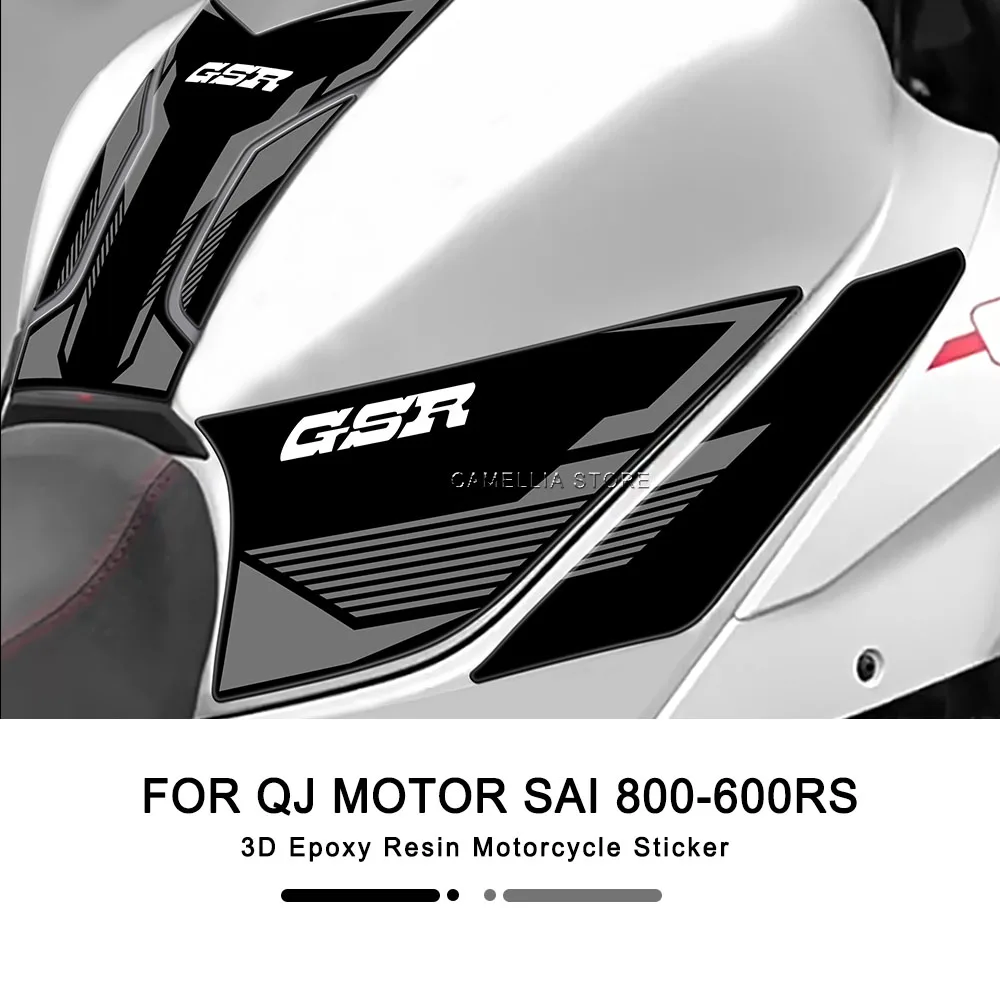 

for QJ MOTOR SAI 800-600RS Motorcycle Accessories 3d Epoxy Fuel Tank Sticker Blue Waterproof Sticker Newly Launched Sticker Set