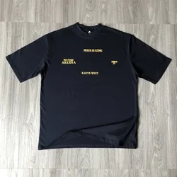 SAINT OF MICHAEL Fashion Streetwear Kanye West Foam Printed Casual Loose Oversized 100％Cotton Tops Tee Unisex T Shirt For Men