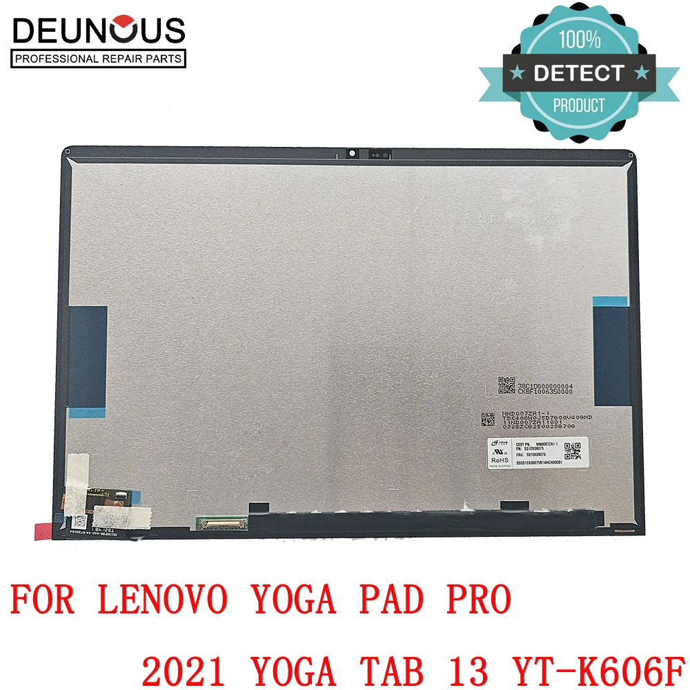 

Для Lenovo Yoga Pad Pro 2021 Yoga Tab 13 YT-K606F YT-K606M YT-K606 13-дюймовый ЖК-дисплей с цифровым преобразователем сенсорного экрана, стеклянная панель в сборе