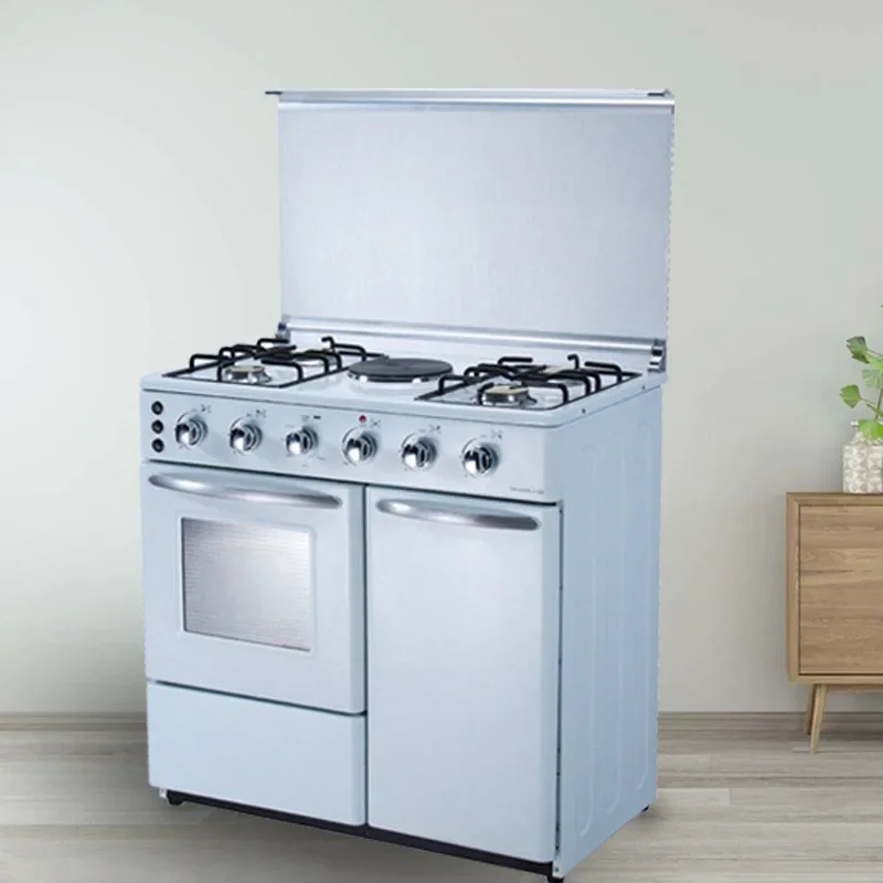 4 Gas 1 Ceramic Freestanding Cooker with Oven Storage Cabinet Integrated Gas Electric Range Stove for Home Kitchen (Customized)