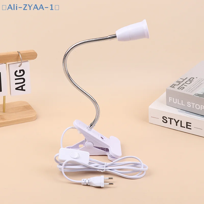【ZYAA-1】1.8M E27 Clamp Lamp Socket 360° Rotatable With EU Plug Switch Wire Hanging LED Holder Indoor Lighting Fixture Attachment