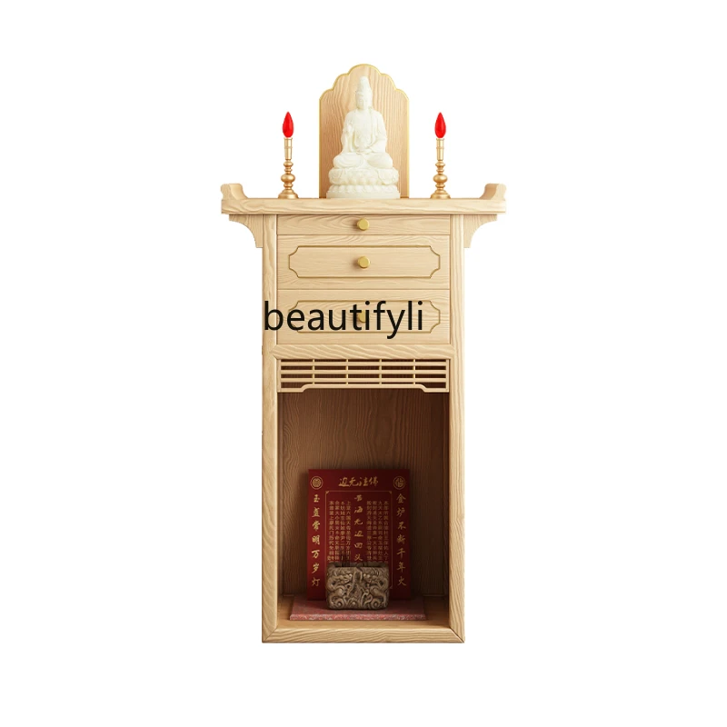 

Solid Wood Simplicity Landlord Altar Solid Wood Altar Incense Burner Table Buddha Shrine Buddha Table