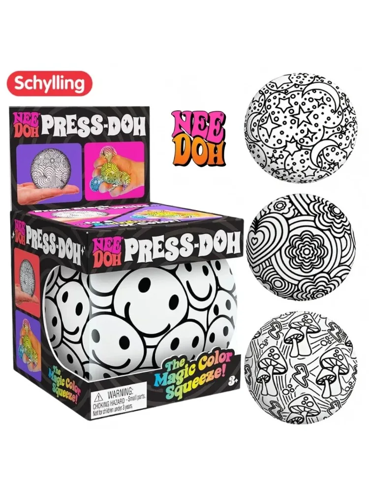 Neue NeeDoh Fuzz Ball Serie Desktop-Dekompressionsspielzeug zur Stresslinderung, geeignet für Stressabbau, weicher Stressball als Geschenk.