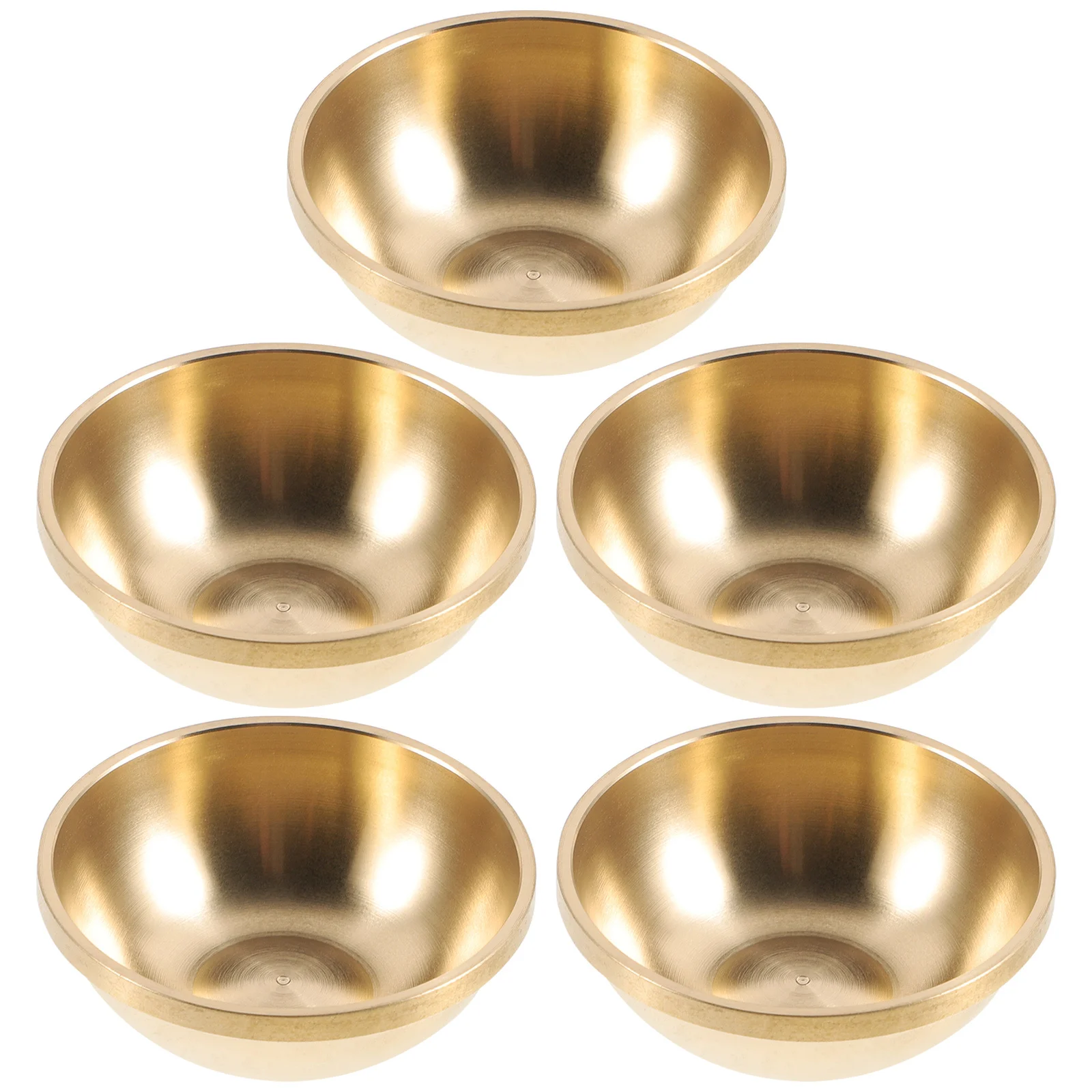 

5pcs Bowl Copper Offering Cup For Buddhist Worship Temple Home Decor Meditation Enshrine Yoga Religion Container