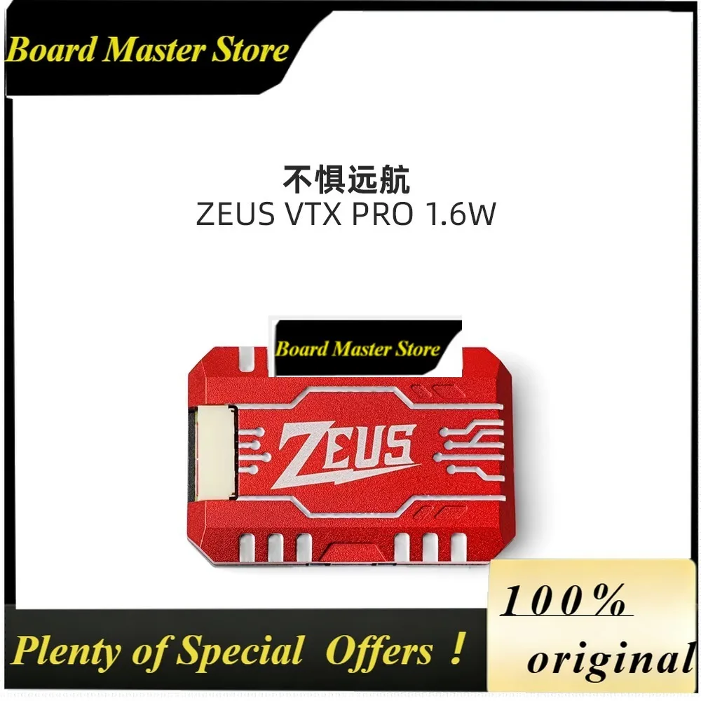BoMsHGLRC Zeus VTX PRO 1.6W 5.8G 40CH Pitmode 25mW 400mW 800mW 1.6W Adjustable FPV VTX Built-in Microphone 7-36V For FPV Long Ra