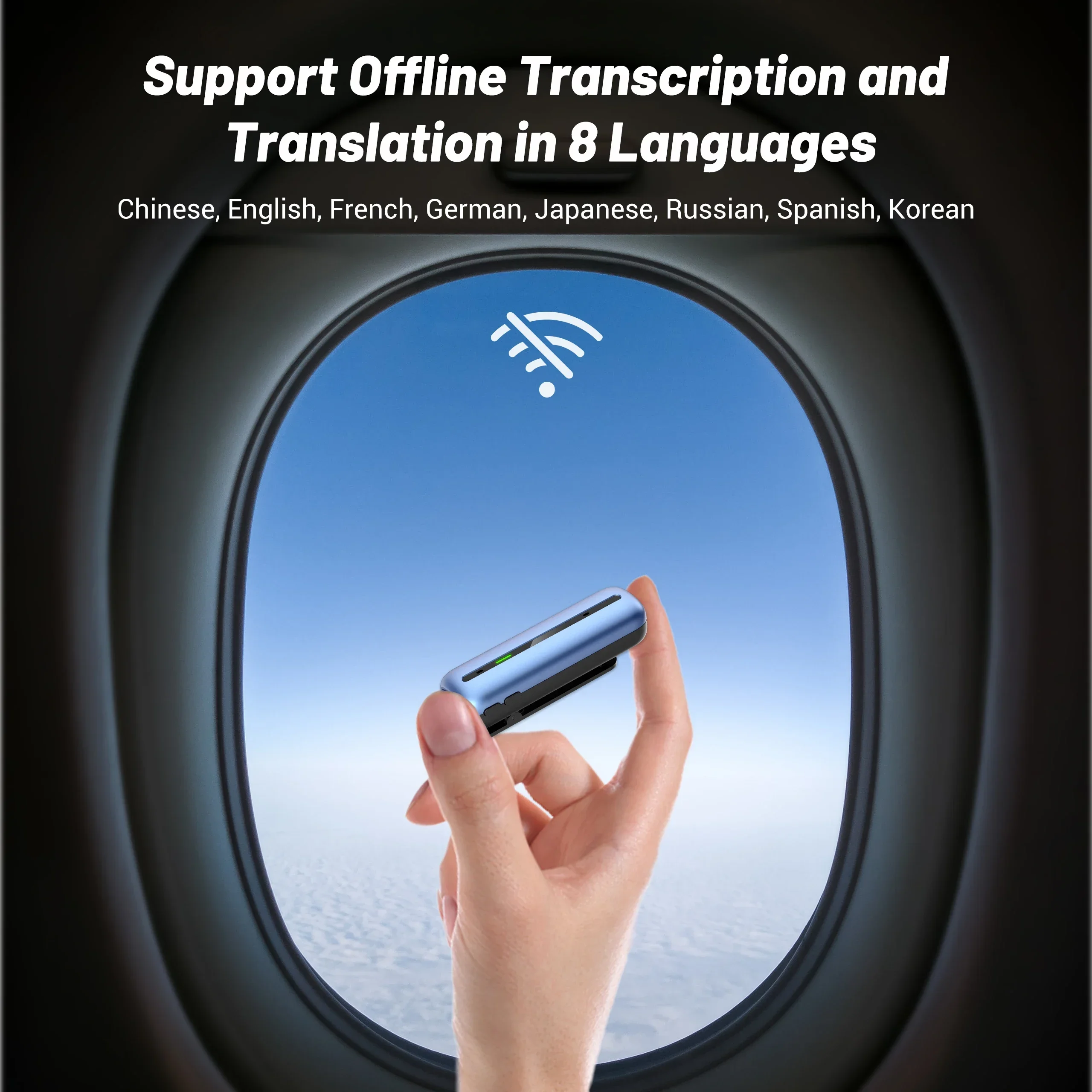 Perangkat Perekam Audio Mikro Portabel AI Bahasa Rekaman Cerdas Perekam Suara Digital Perekam Suara