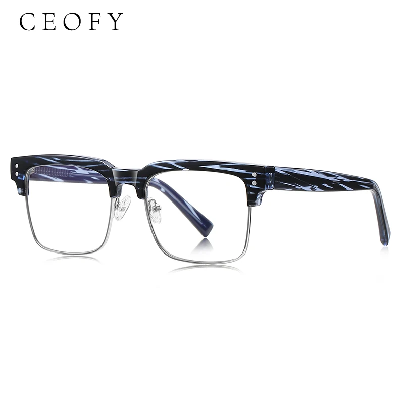 

Ceofy Men Women Big Size Fashion Square Myopia Eyeglasses Frame Optical Vintage Prescription Glasses Frame New Arrival 2025