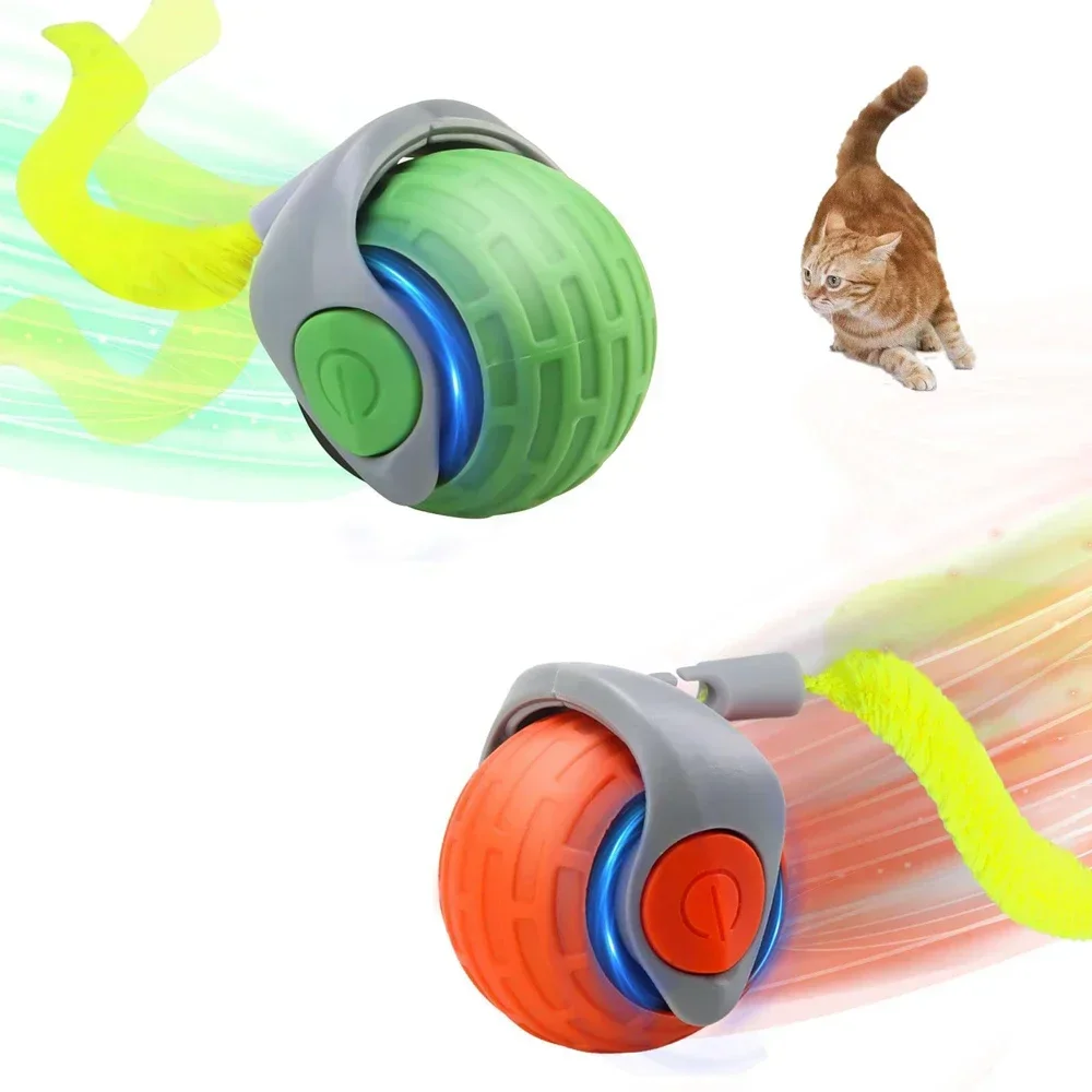Speedy Tail 2.0 Bola de juguete automática para gatos, cola móvil interactiva para gatos/perros de interior con cola reemplazable, juego inteligente para mascotas