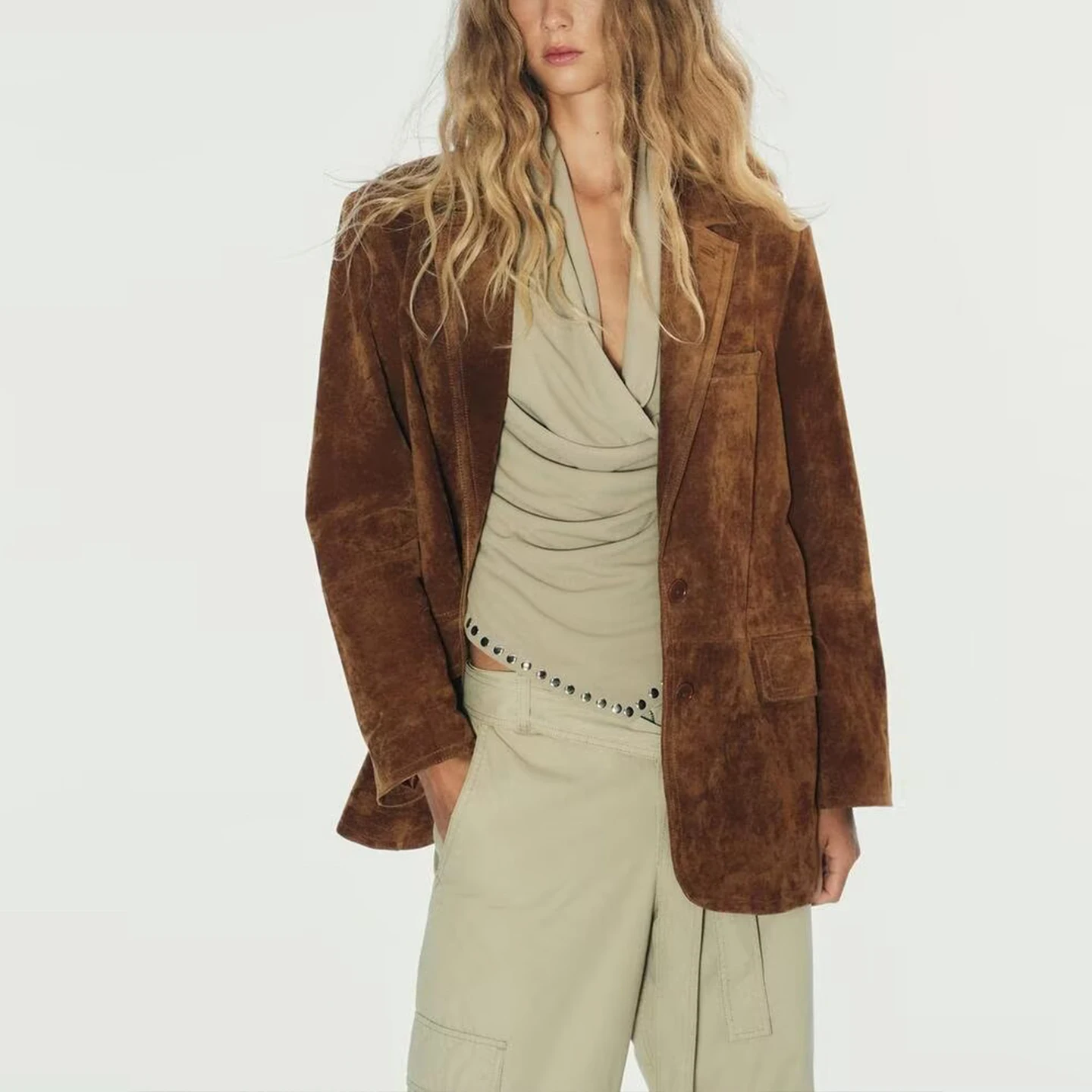 Z feminino faion couro jaet 2025 novo sle commute casual lazer quali outerwear outono temporada faion tendência