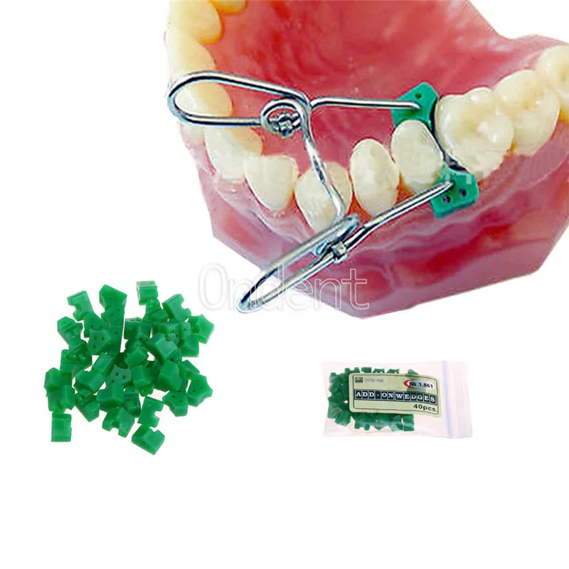 40pcs/Pack dental wedges silicone rubber Add On  TOR VM Delta Ring Tine  rings silicone packing wedges No 1.861 Dental material