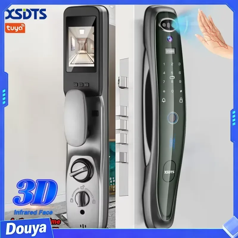 For Q8 Pro Smart Door for Wood/Steel/Aluminum Doors with App Multi-Language Cat Eye Camera & Wi-Fi