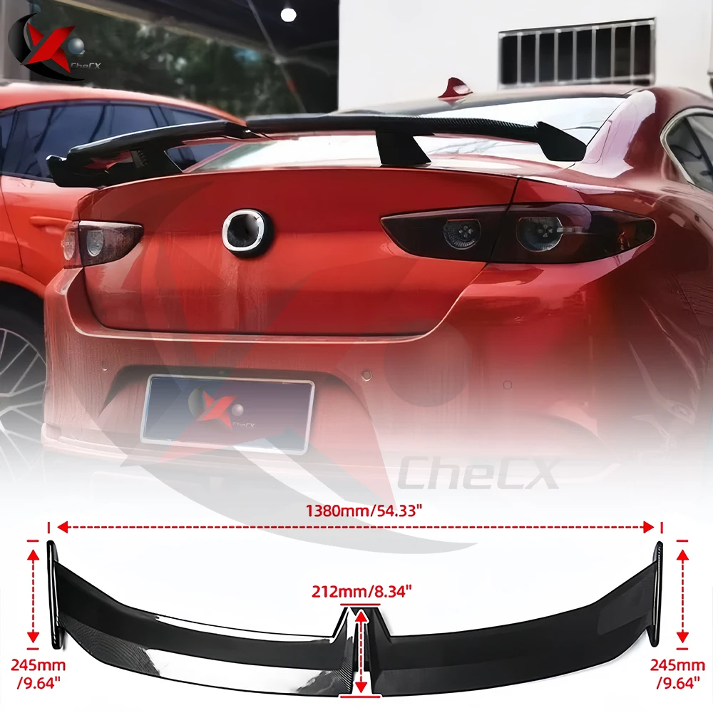 

For Mazda 3 Axela Mazda 6 2004-2024 ABS Material Rear Spoiler Glossy Black Body Kit Spoiler Tail Wing Trunk Lid Decorative Cover