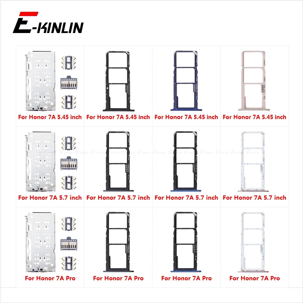 

Micro SD Sim Card Tray Socket Slot Adapter Connector Reader For HuaWei Honor 7A Pro Container Holder Replacement Parts