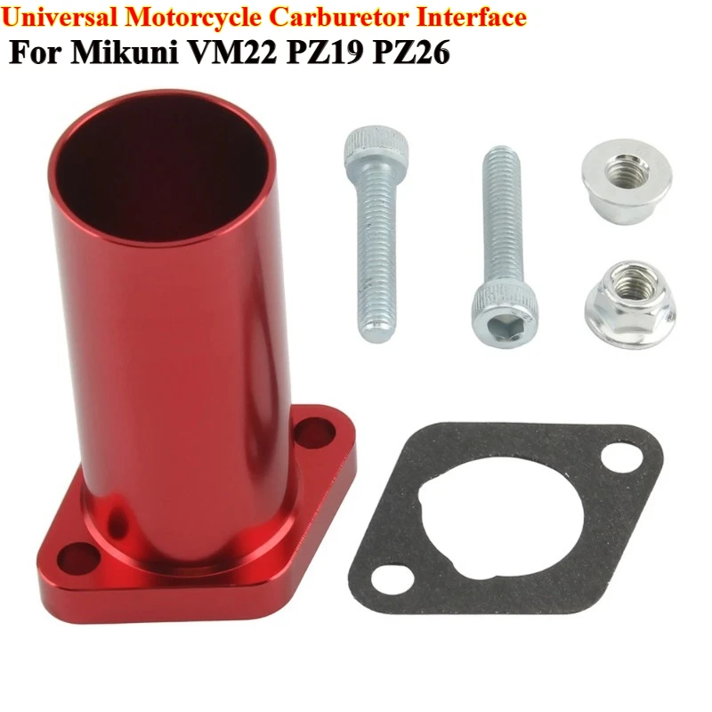 

1PCS Universal Motorcycle Carburetor Interface for Mikuni VM22 PZ19 PZ26 Carb Intake Pipe Manifold Dirt Bike Adapter