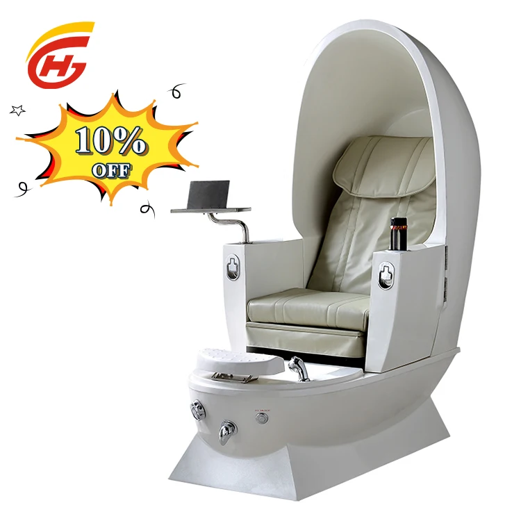 Luxury salon egg shape pedicure chair electric pedicure bed for shower footrest manicure