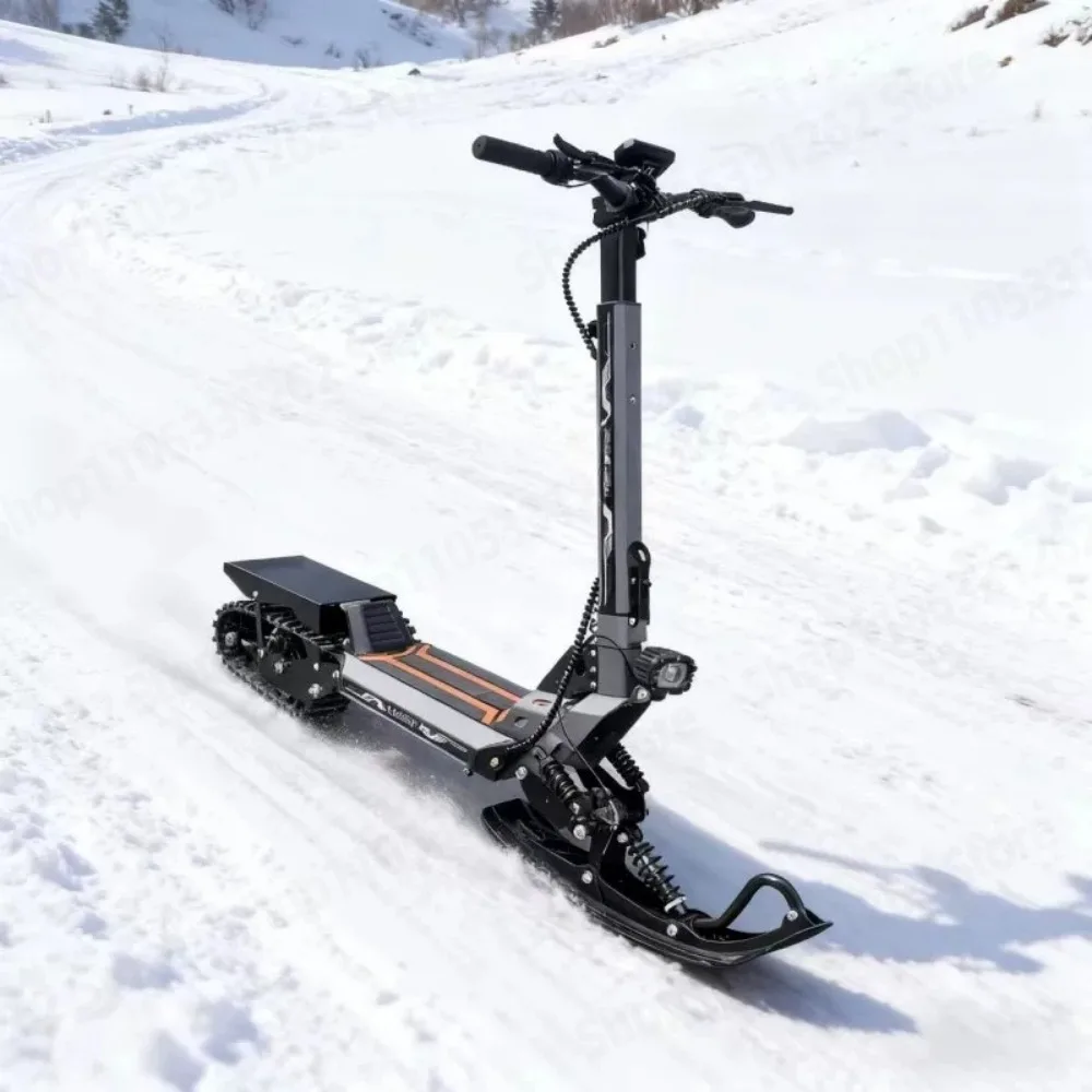 Lithium Snow Scooter Tracked Electric Ski Bike Snowmobile for Adults