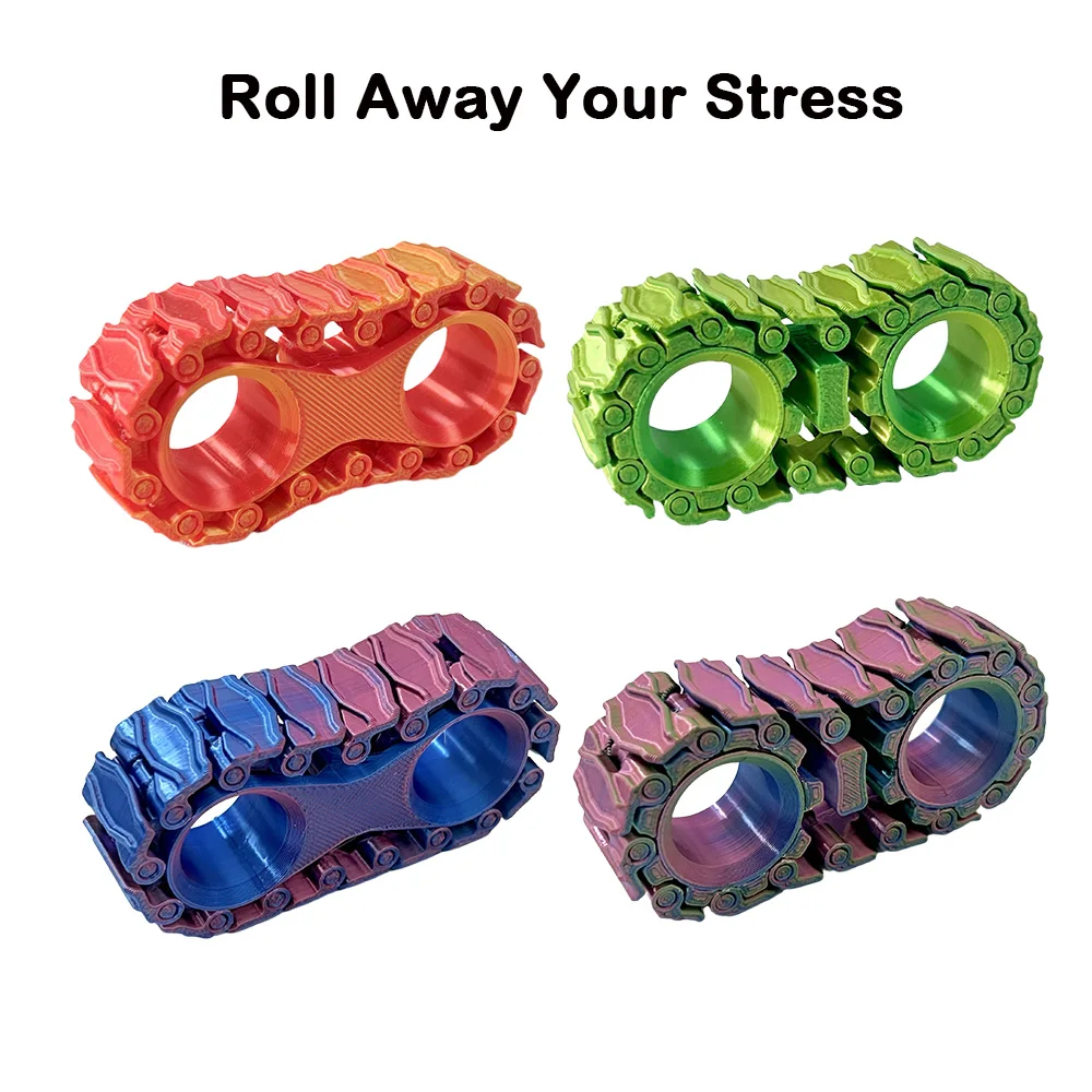 

Игрушка-трек с 3D-печатью | Спиннер гироскопа с маховиком цепи шестерни | Гаджет для снятия стресса на палец для взрослых и детей