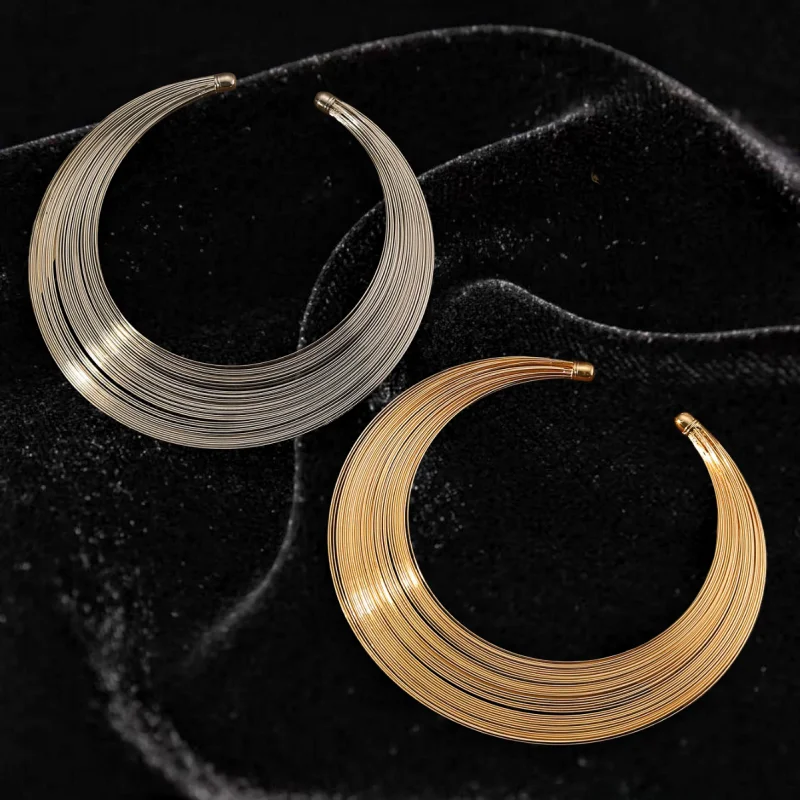 Fashion Jewelry Inspired Necklaces Punk Metal Multi Layered Open Style Chokers Party Formal Event Accessories Women Collier