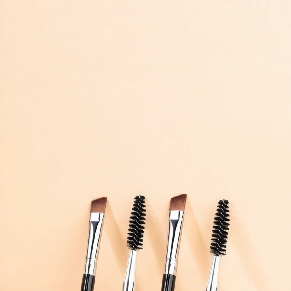 Dual Ended Angled Eyebrow Brush Professional Makeup Tool Portable Ultra Fine Eyelash Grooming Applicator For Eye Beauty